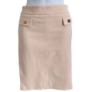 ELISABETTA FRANCHI for CELYN b. Mini Skirt Pink Beige Size L USA. 44 IT.